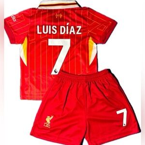 Luis Diaz Kids Liverpool Soccer Jersey Set - 2 Piece Toddler & Youth Football